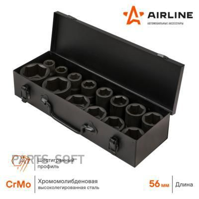 AIRLINE ATAS044 Набор головок ударных 3/4 56мм 14пр. 17-50 мм кейс Airline  #1