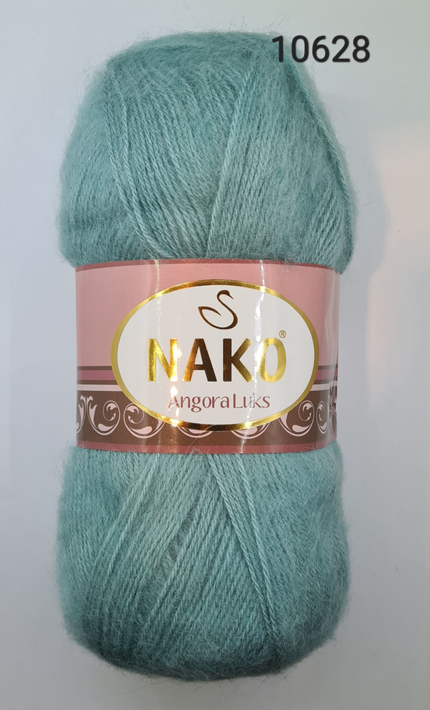 Пряжа для вязания Nako Angora Luks (Нако Ангора Люкс), цвет- 10628, Лазурный - 1 шт.  #1