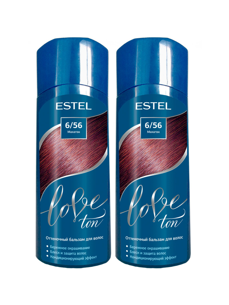 Estel Оттеночный бальзам для волос LOVE TON, 6/56 Махагон (набор, 2шт.)  #1