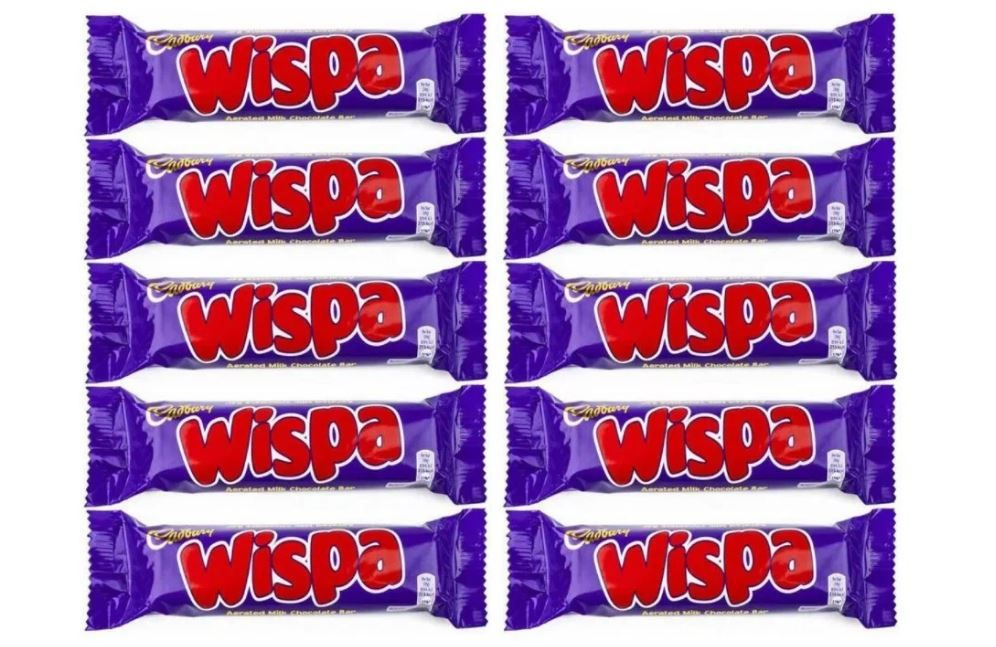 Wispa Cadbury воздушный шоколадный батончик 36гр (10 шт), Великобритания  #1