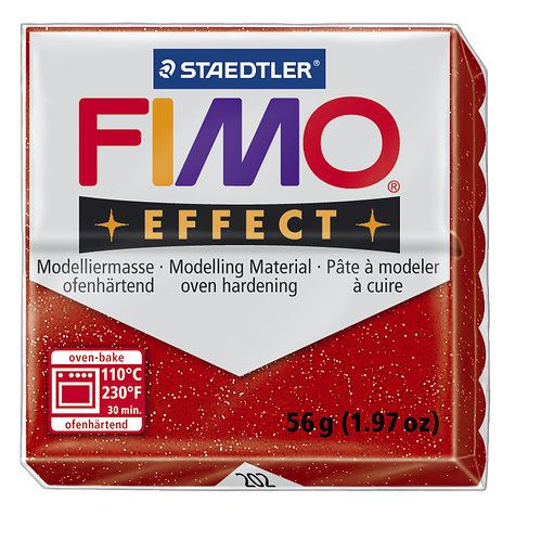 Масса для лепки Fimo effect red glitter 57g 8020-202 #1