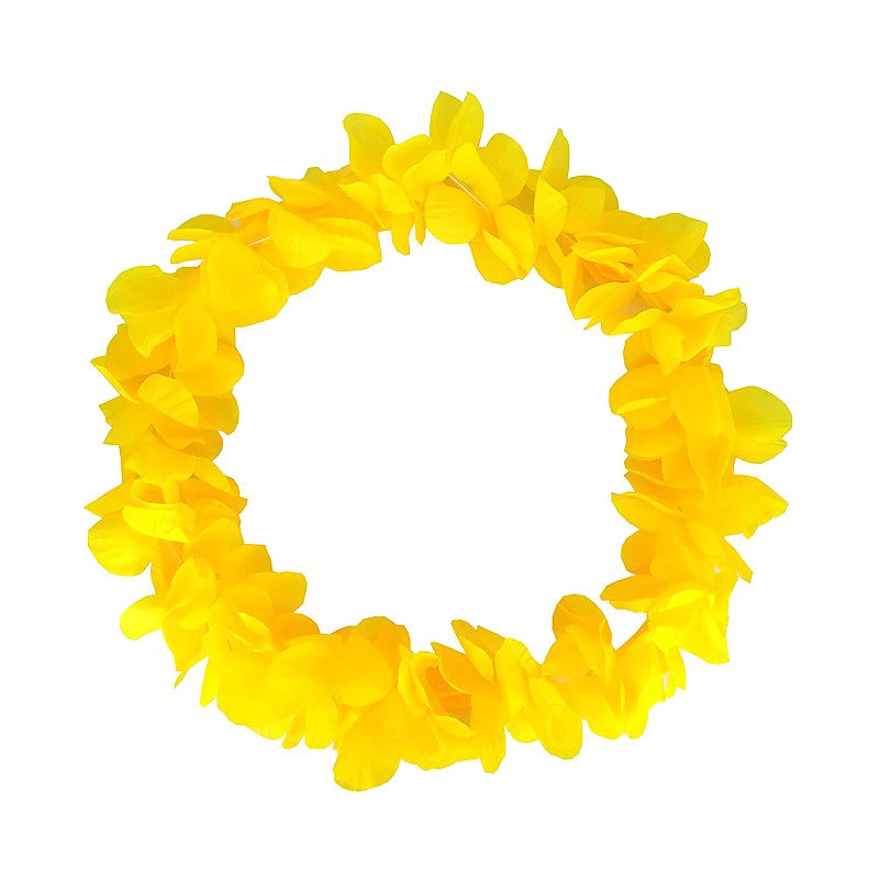Гавайское ожерелье "Пышное", цвет желтый #1