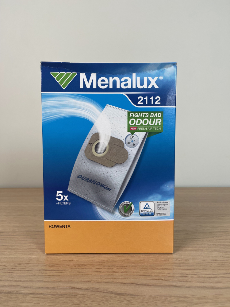 Menalux 2112, мешки для пылесоса TEFAL, ROWENTA, MOULINEX, тип ZR200540 (5 штук + 1 моторный фильтр) #1