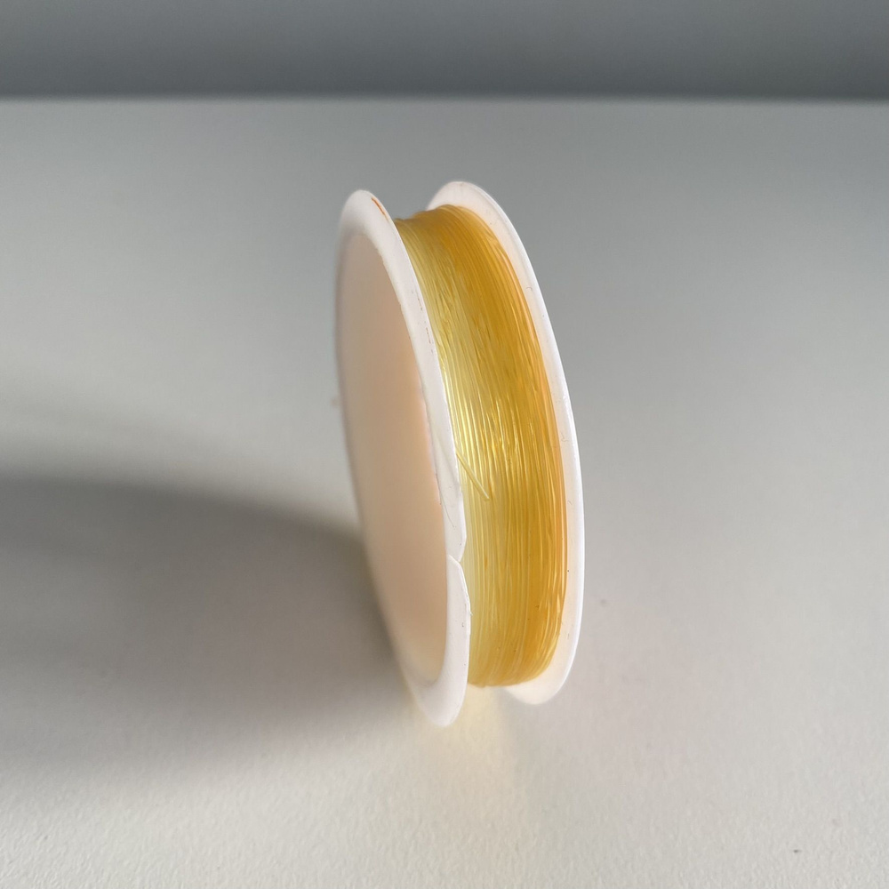 Нитка-резинка эластичная, силиконовая для бус/бисера/браслета 0,8 мм, длина 12 м цвет бежевый  #1