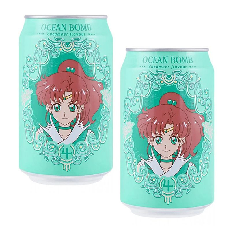 Напиток газированный Огуречный Sailor Moon (2 шт. по 330 мл), Тайвань  #1