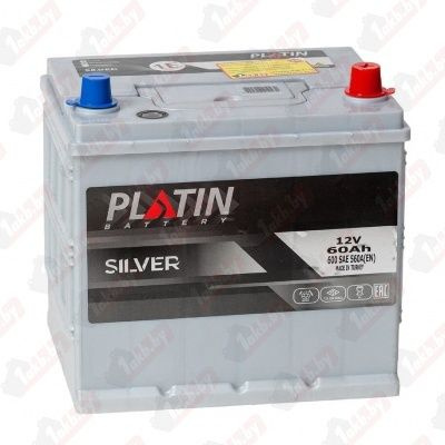 Аккумулятор автомобильный PLATIN ASIA SILVER (60 A/h), 560A R+ (с бортом)  #1