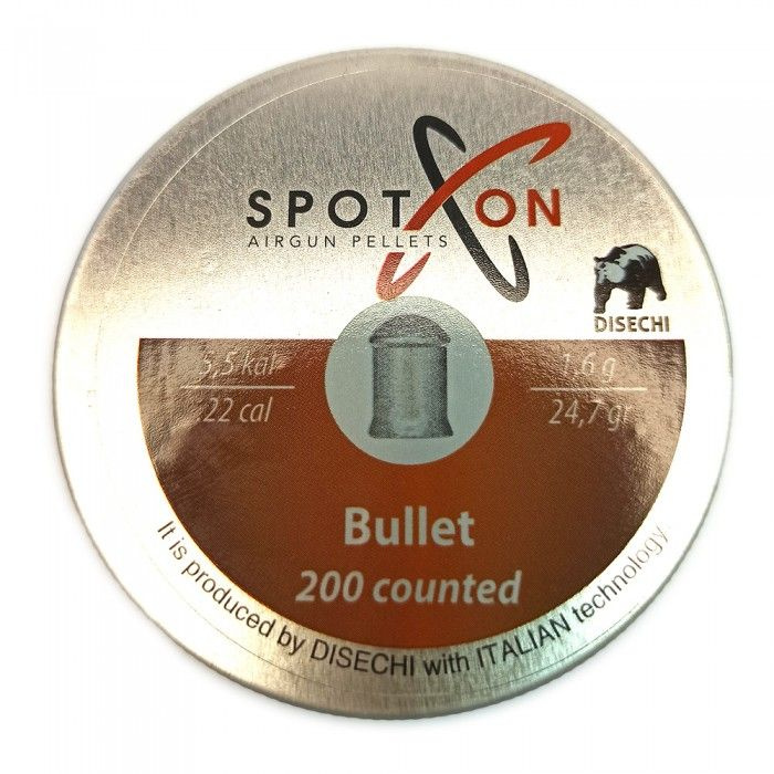 Пули SPOTON Bullet 5,5 мм 1.6 г (200 шт) #1