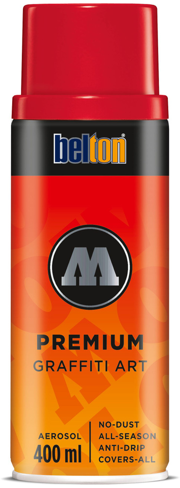 Аэрозольная краска для граффити и дизайна Molotow Belton PREMIUM #017 / 327098 tornado red  #1