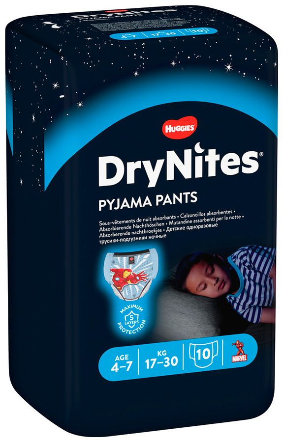 Трусики Huggies DryNites для мальчиков 4-7 лет, 10 шт. #1