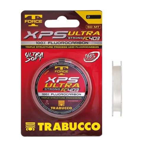 Леска флюорокарбоновая ультра мягкая тонущая TRABUCCO T-FORCE XPS ULTRA STRONG FC403 50 м, 0.164 2,77 #1