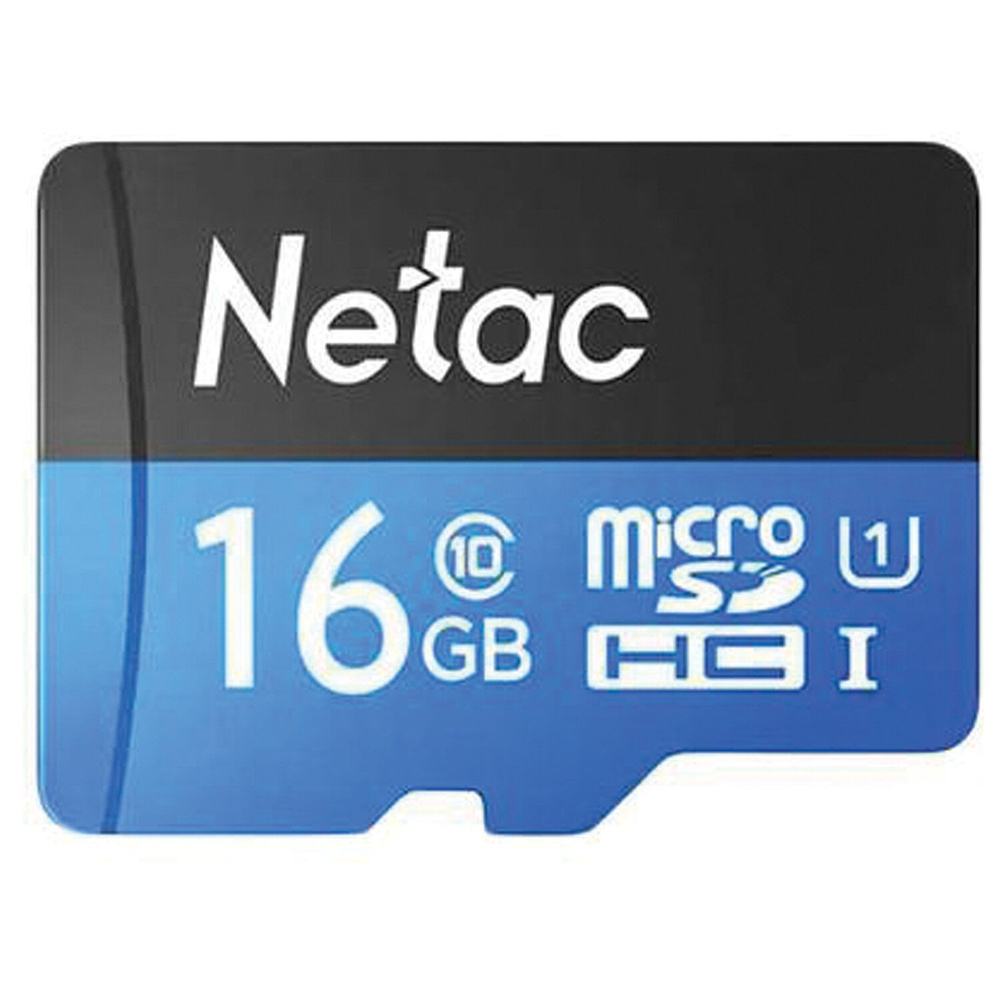 Карта памяти Netac microsdhc 16 гб, p500 standard, 80 мб/с class 10, адаптер (NT02P500STN-016)  #1