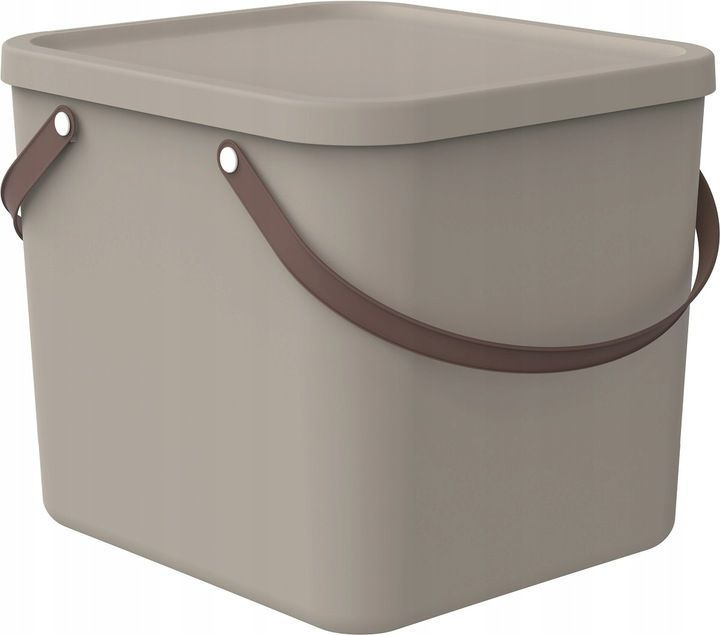 Мусорное ведро ALBULA с крышкой, мусорный бак для кухни пластиковый, урна для туалете 40 литров, капучино #1