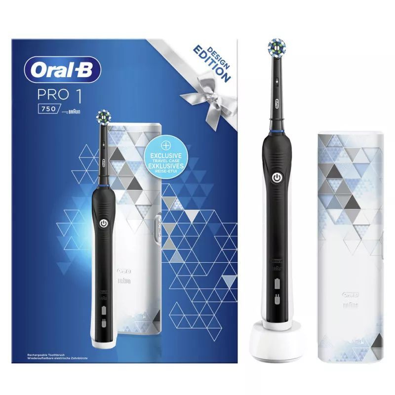 Оригинальная зубная щётка Braun Oral-B PRO 1 750 Design Edition Black #1