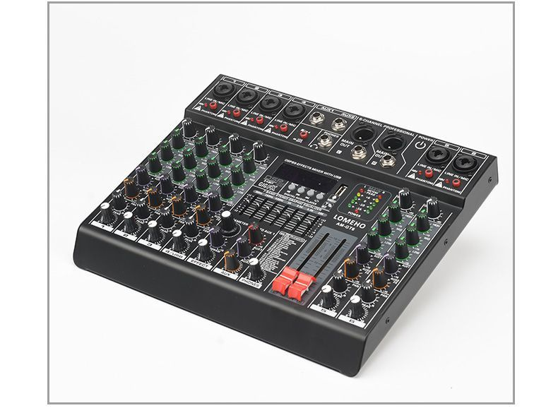 Беспроводной 7-полосный EQ звуковой микшер LOMEHO AM-GT6 , 6-моно-канальный миксер, DJ-консоль с USB #1