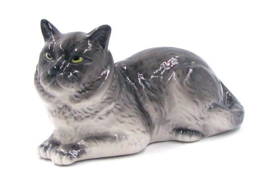 Фарфоровая статуэтка Британский кот (окрас серый) #1