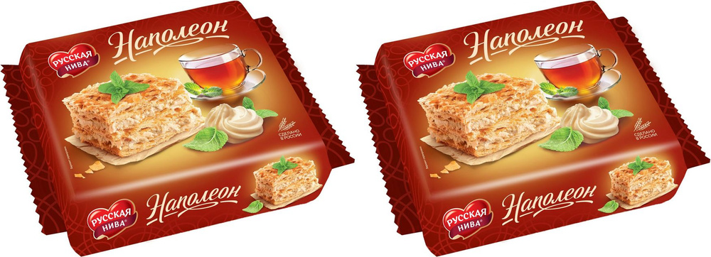Торт Русская Нива Наполеон, комплект: 2 упаковки по 340 г #1