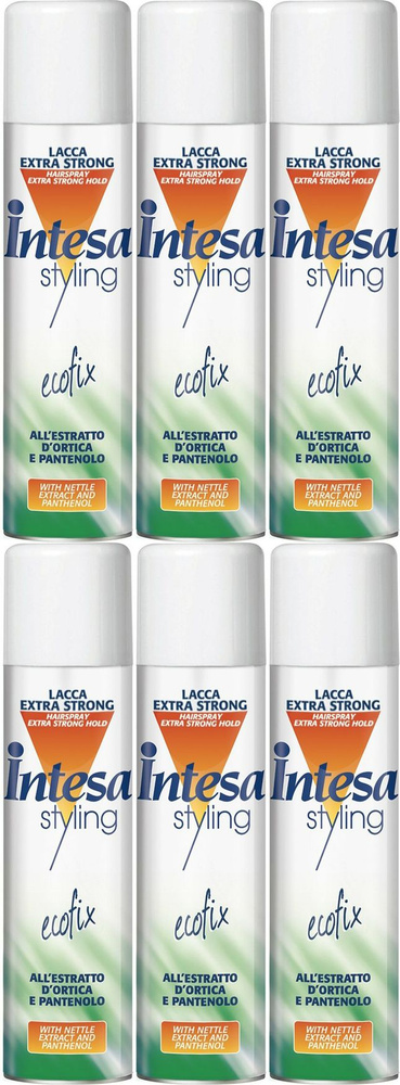 Лак Intesa Extra Strong Hold для всех типов волос суперсильная фиксация, комплект: 6 упаковок по 500 #1