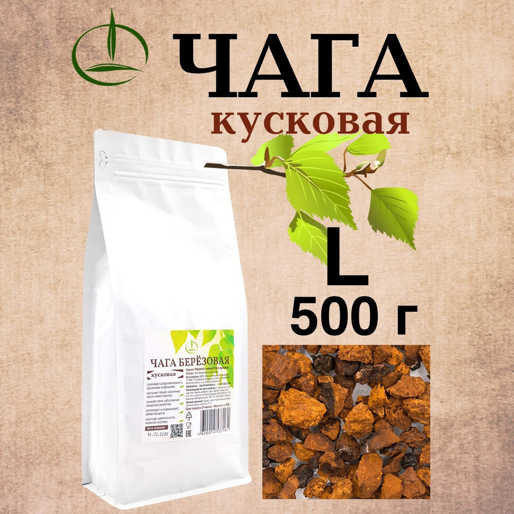 Чага кусковая 500 гр #1