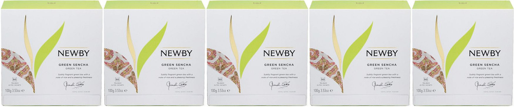 Чай зеленый Newby Green Sencha в пакетиках 2 г х 50 шт, комплект: 5 упаковок по 100 г  #1