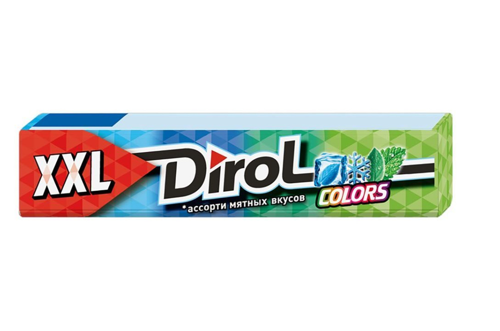 Жевательная резинка Dirol Colors XXL Ассорти мятных вкусов, комплект: 6 упаковок по 19 г  #1