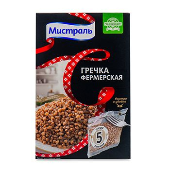 Гречка Фермерская ядрица "Мистраль" 5 x 80 г, Россия - 1 шт. #1