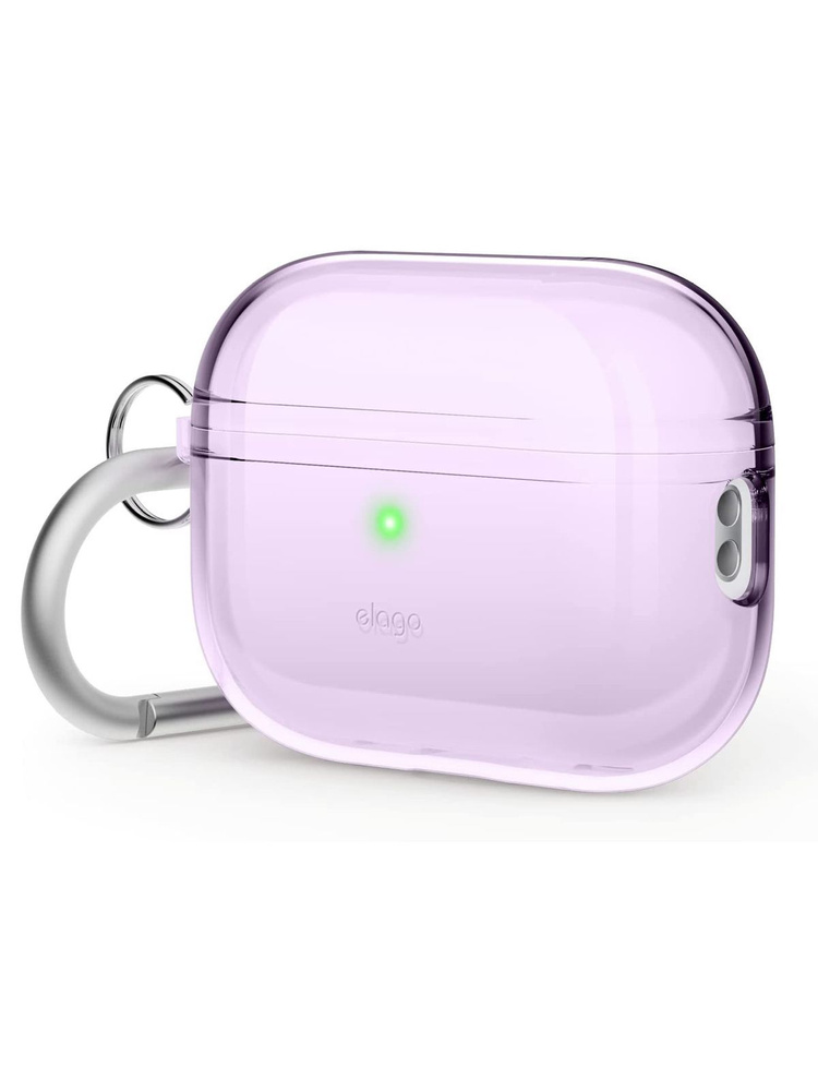 Чехол Elago Clear Hang case для Airpods Pro 2 / на Эирподс Про 2 силиконовый, полупрозрачный с карабином, #1