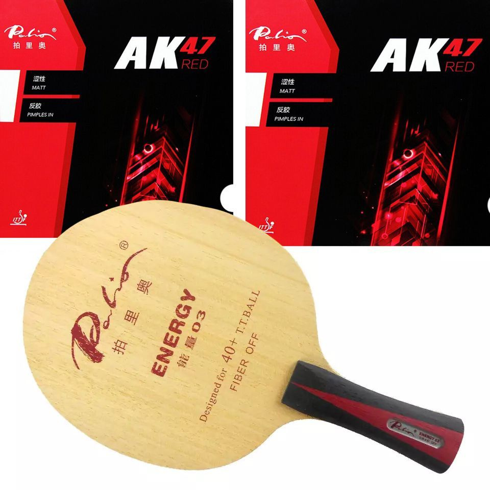 Ракетка для настольного тенниса РУЧНАЯ СБОРКА / Palio energy 03 + AK47 red + AK 47 red  #1