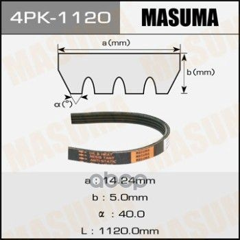 117200n500 Ремень Ручейковый 4pk1120 Masuma арт. 4PK1120 #1