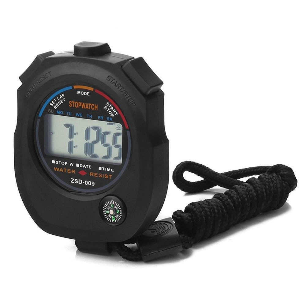 Спортивный водонепроницаемый цифровой секундомер/таймер с датой, временем и функцией будильника  #1