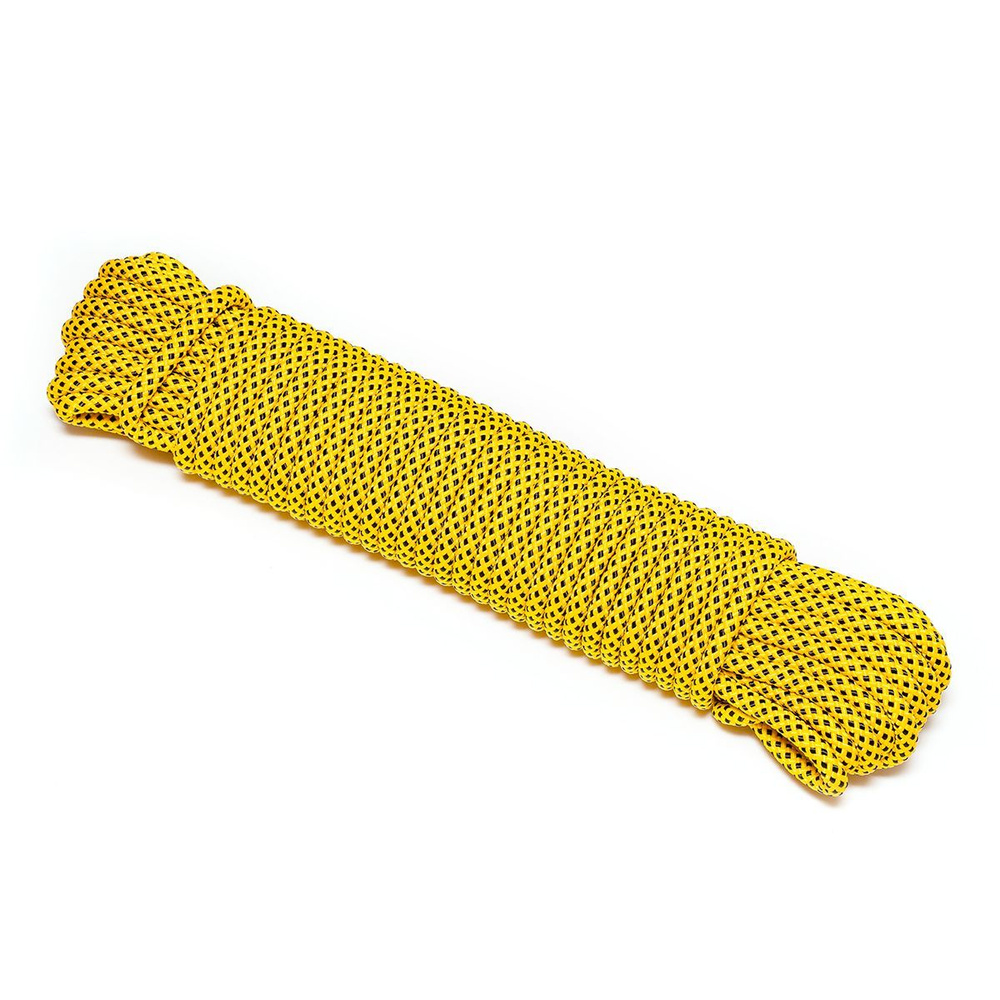 Шнур плетеный ЭКСТРИМ 6 мм/580 кг, 30 м, желтый/черный #1