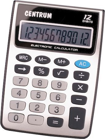 Калькулятор 12 разрядов 120х87х14 мм в комплект входит батарейка 83401 Centrum - 1 шт.  #1