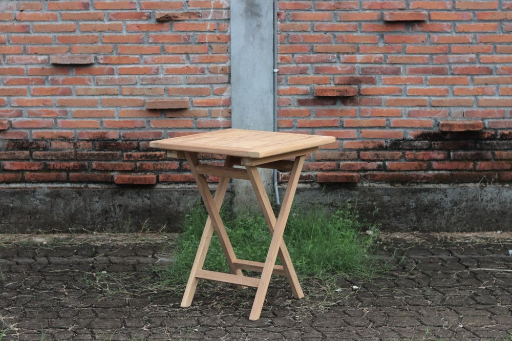 Складной стол для сада,Тик 60х60х75 см #1