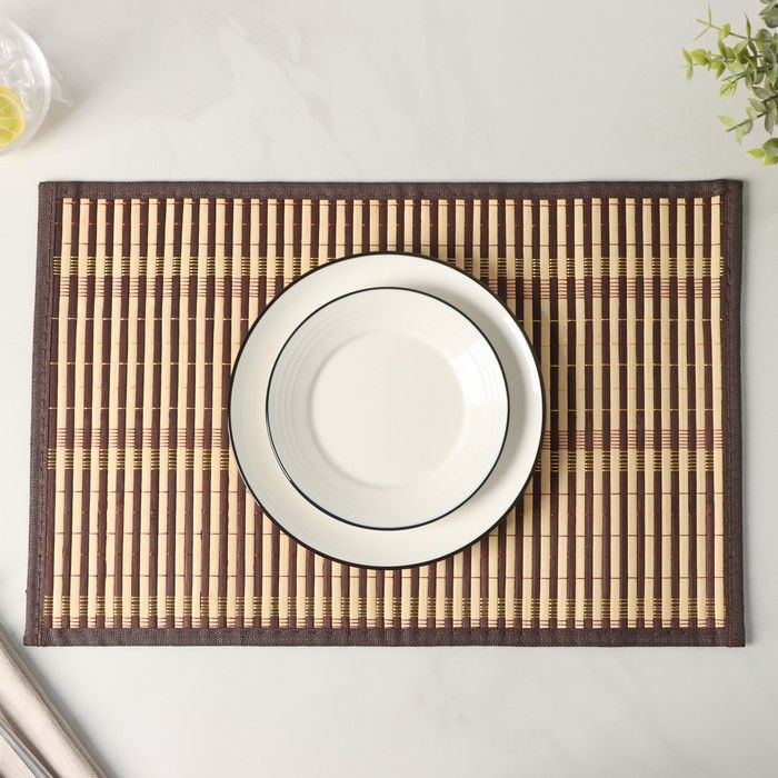 Салфетка сервировочная на стол "Кант", 45х30 см, цвет коричневый  #1