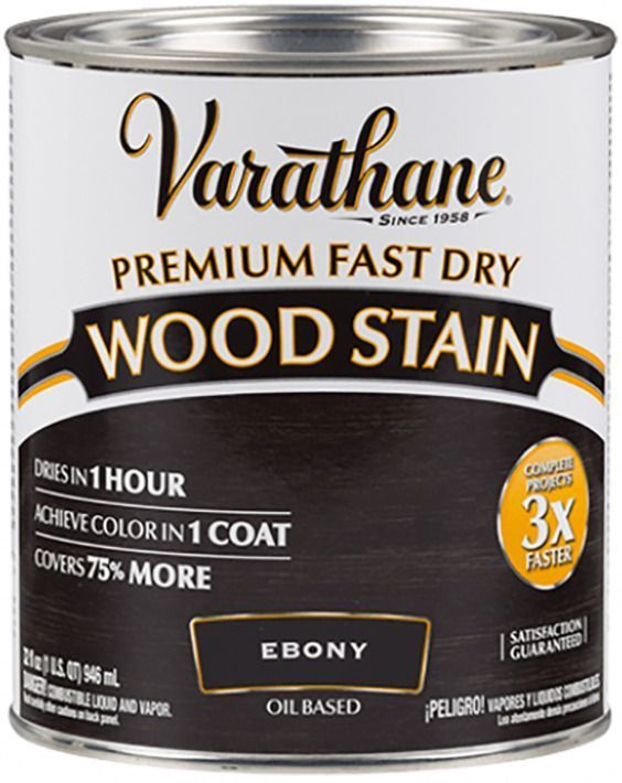 Varathane Масло для дерева Fast Dry Wood Stain 0.236 л., эбеновое дерево Ebony  #1