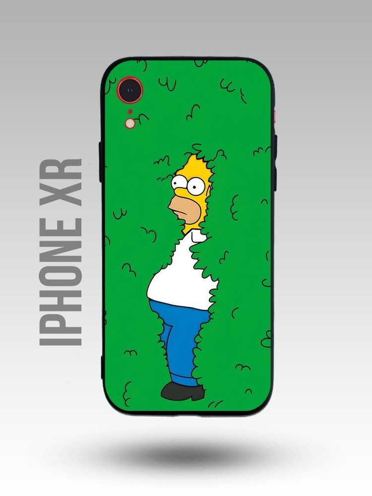 Силиконовый чехол на iPhone XR/Айфон XR с принтом мультфильм The Simpsons (Симпсоны, Гомер, Мардж, Барт, #1