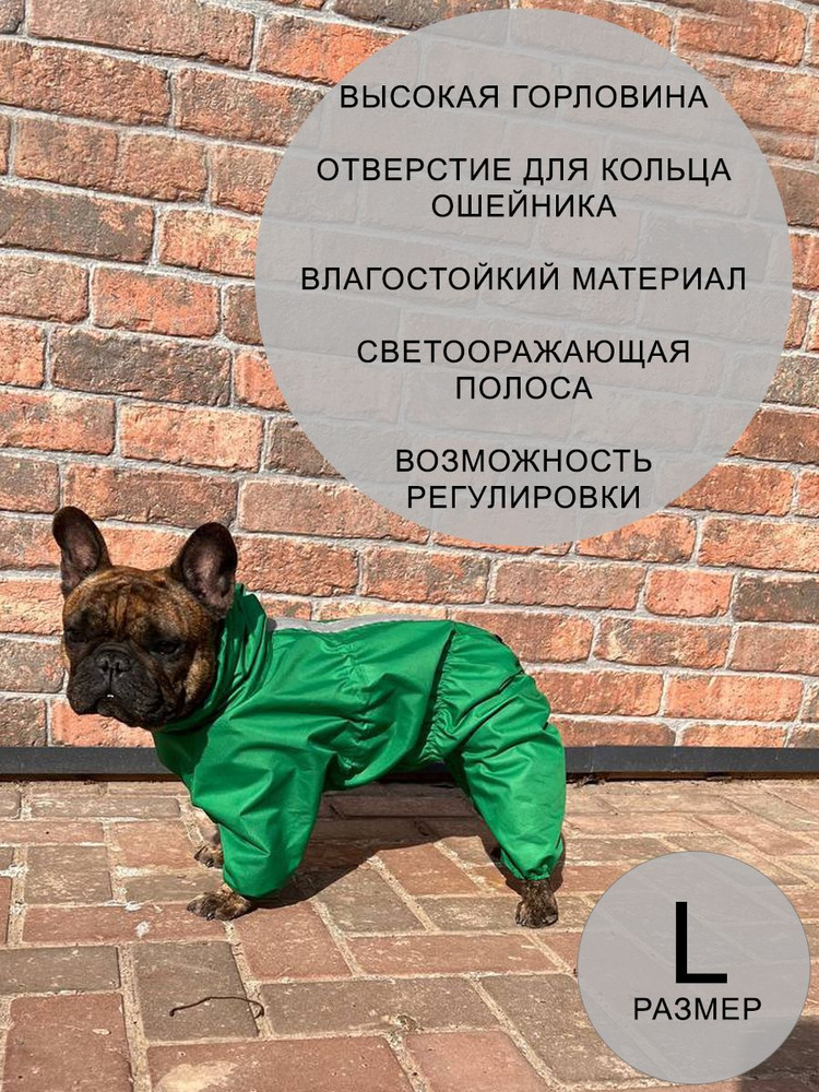 Дождевик - Комбинезон для собак французский бульдог #1