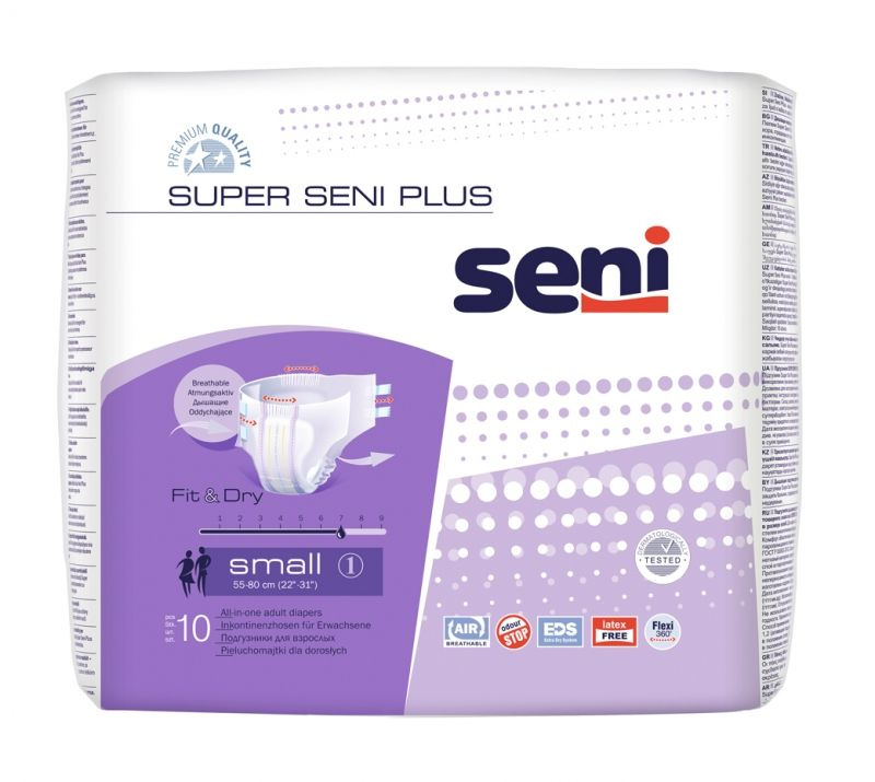 Подгузники для взрослых Seni Super Plus (Сени Супер Плюс), Small, 10 шт.  #1