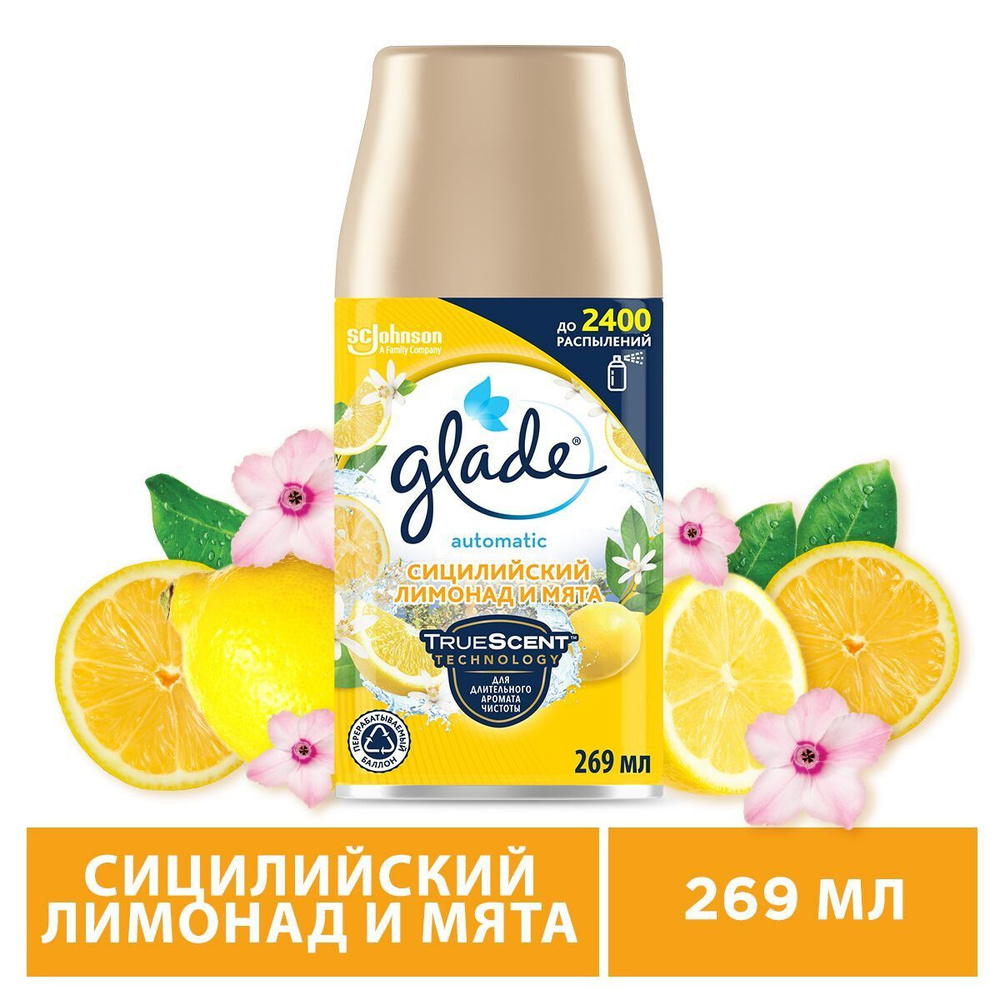 Glade сменный баллон Сицилийский лимонад и мята, 269мл - купить с ...