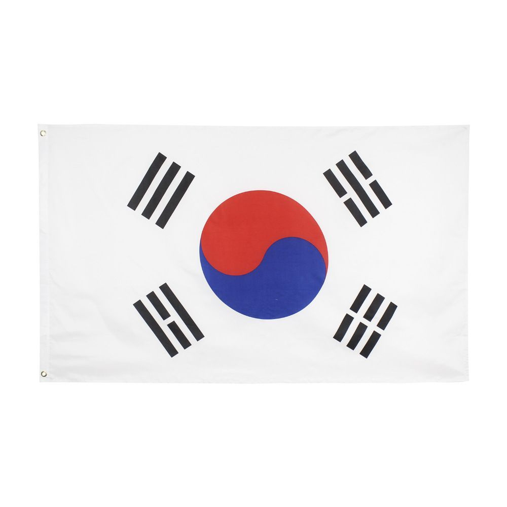 Флаг Южной Кореи, 90x150 см, без флагштока, Корейский символ большой на стену  #1