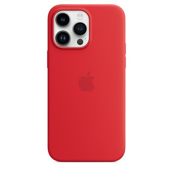 Силиконовый чехол MagSafe для iPhone 14 Pro Max / с анимация / Silicone Case with MagSafe / красный (Red) #1