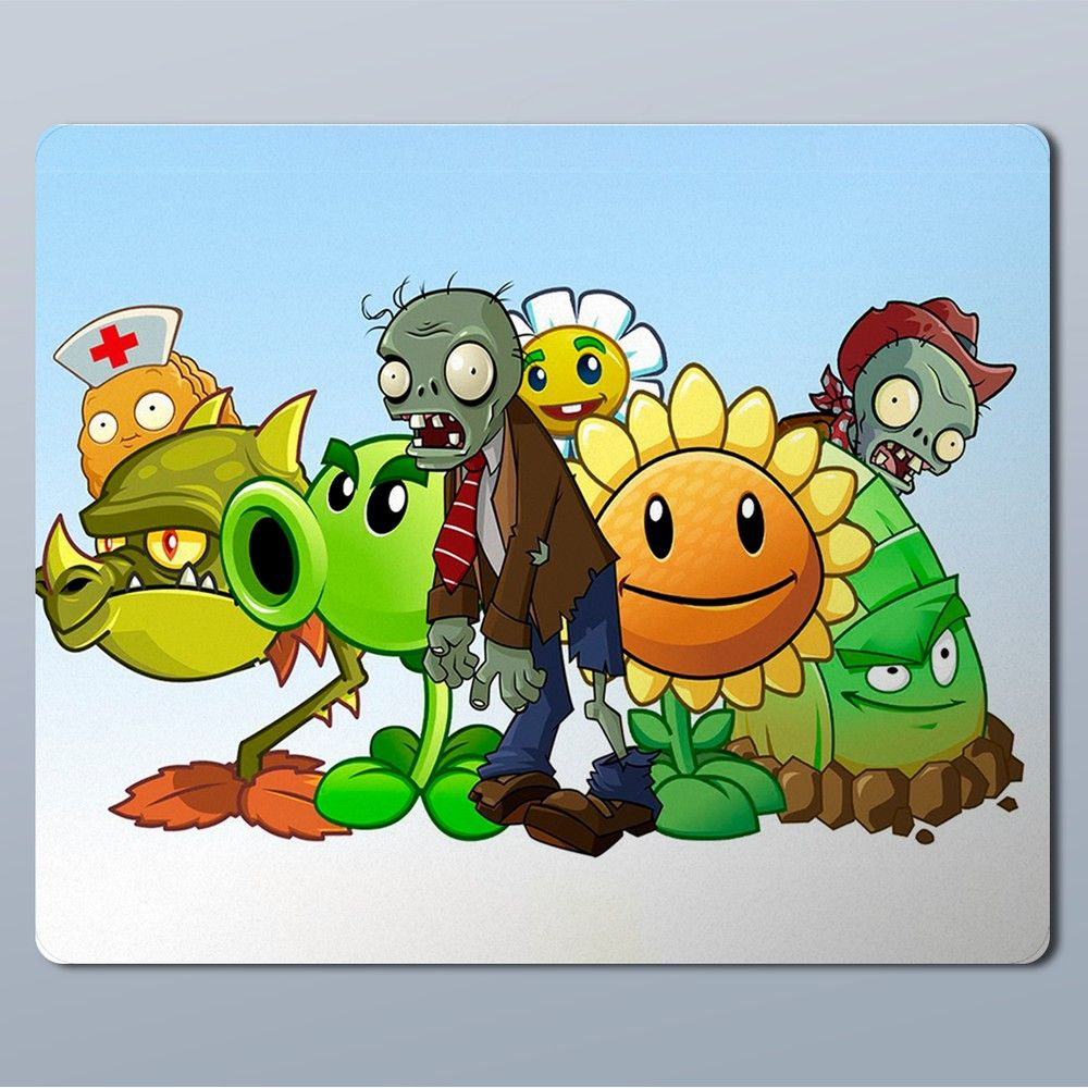 Коврик для мыши с принтом игра Plants vs Zombie (Растения против зомби) - 8617  #1