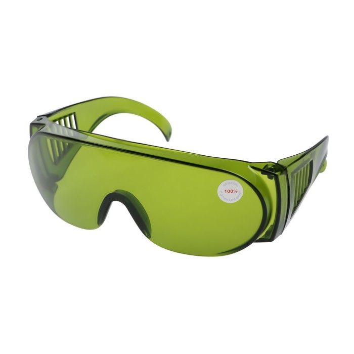 Очки защитные ТУНДРА, зеленые, открытого типа, ударопрочный материал  #1