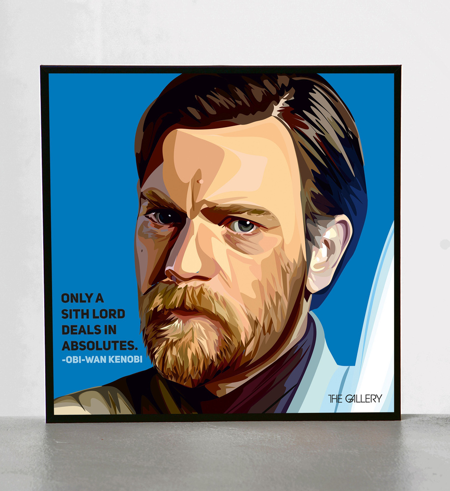 Картина постер интерьерная Оби-Ван Кеноби поп-арт Star Wars Звездные Войны  #1