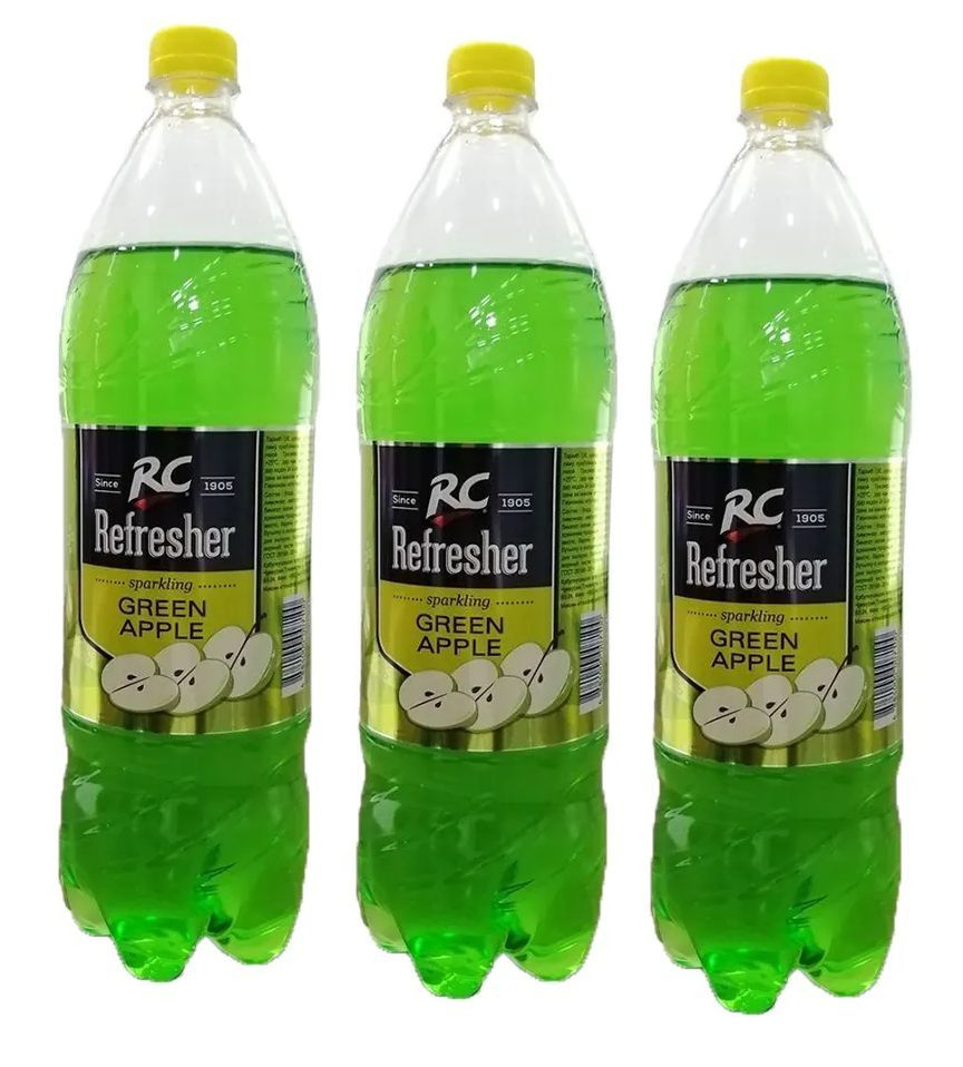 Газированный напиток RC Refrecher, Green Apple 3шт по 1л #1