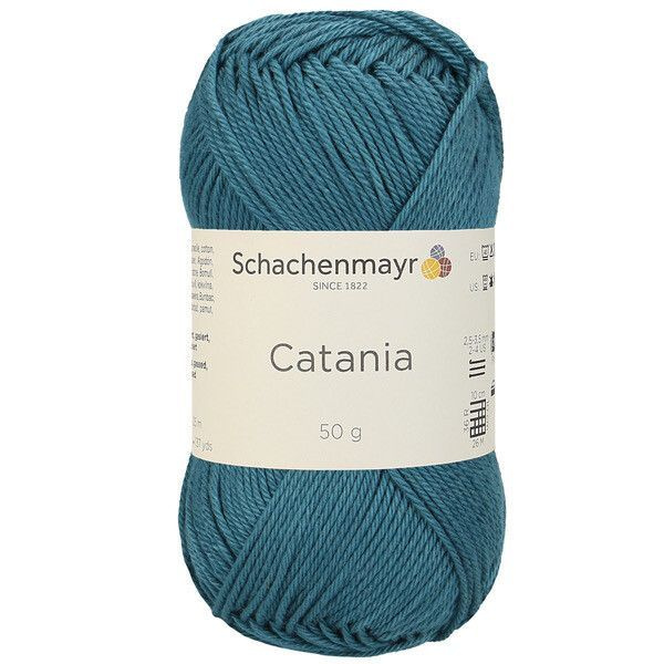 Хлопковая мерсеризованная пряжа для вязания Catania Schachenmayr (100% хлопок, 50г/125м), 2 мотка, цвет #1