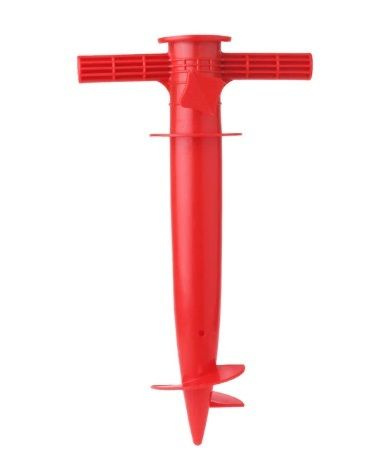 Бур-подставка для пляжного зонта 31см "От Винта!" пластик, цвет красный ДоброСад  #1