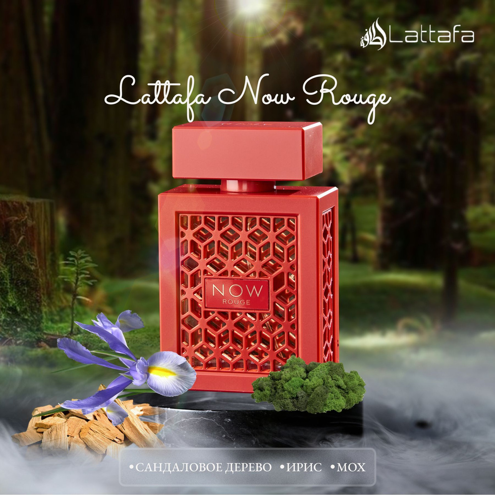 Арабские Духи Lattafa Now Rouge - Нау Руж парфюмерная вода женская 100 мл. Свежие стойкие травянистые #1