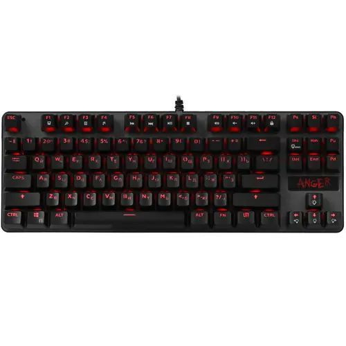 DEXP Игровая клавиатура проводная Anger TKL, (Outemu Blue), Русская раскладка, черный  #1