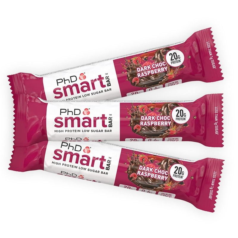 Протеиновый батончик PhD Nutrition Smart Bar 3 x 20 г, Тёмный шоколад / Малина  #1