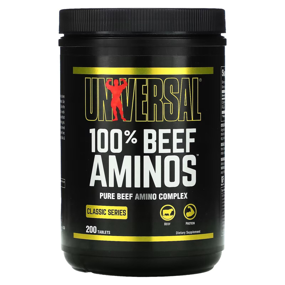 Аминокислоты из говядины Universal Nutrition Beef Aminos 200 таблеток #1